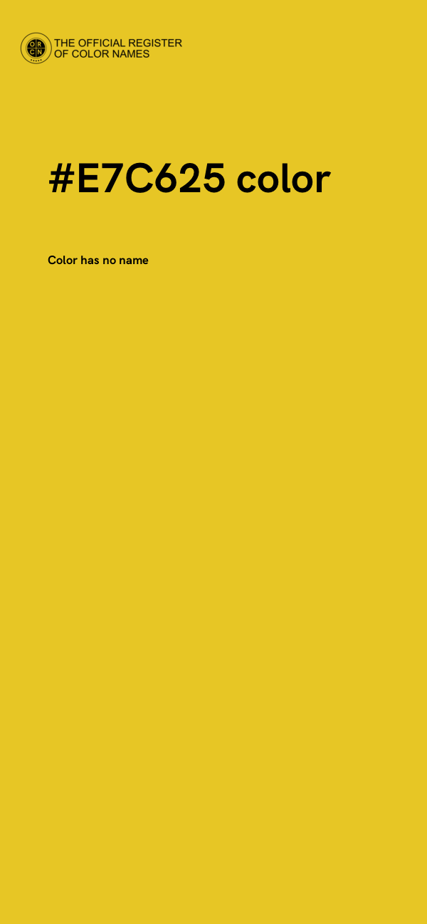 #E7C625 color image