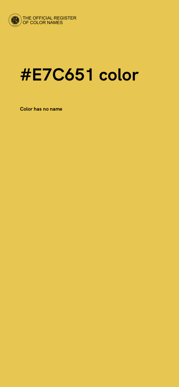 #E7C651 color image