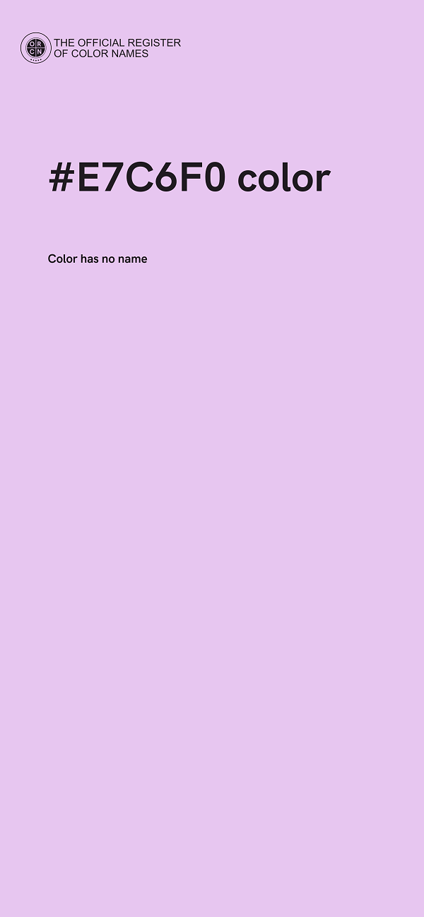 #E7C6F0 color image