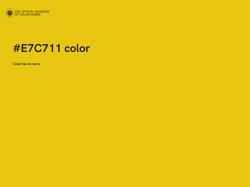 #E7C711 color image