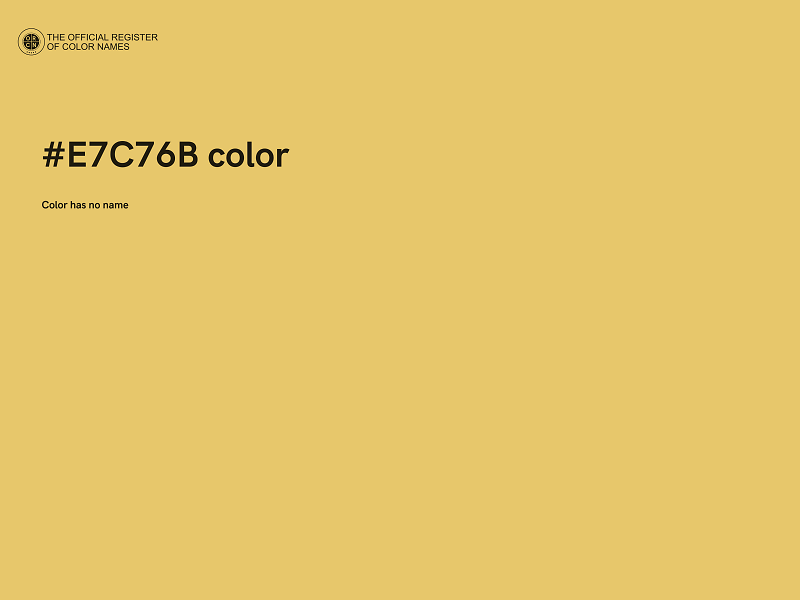 #E7C76B color image