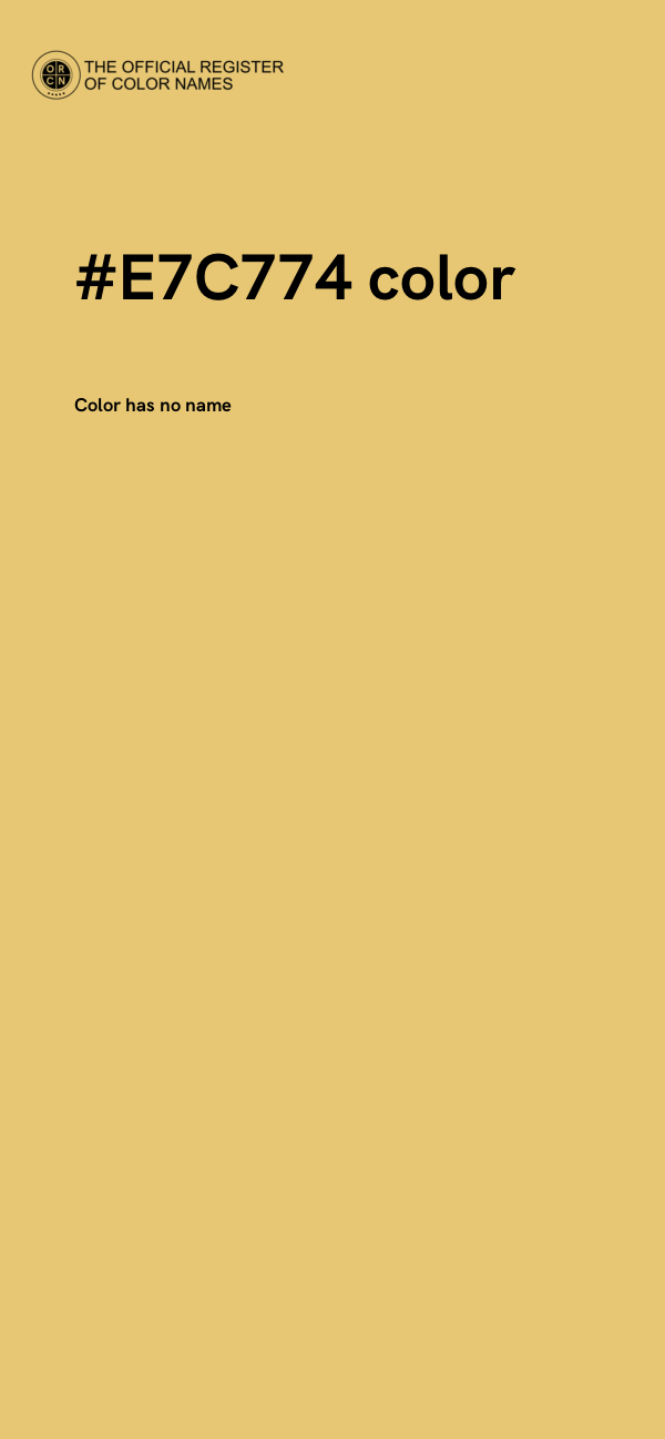 #E7C774 color image