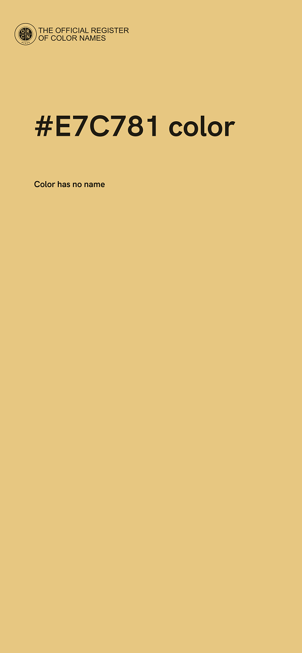 #E7C781 color image