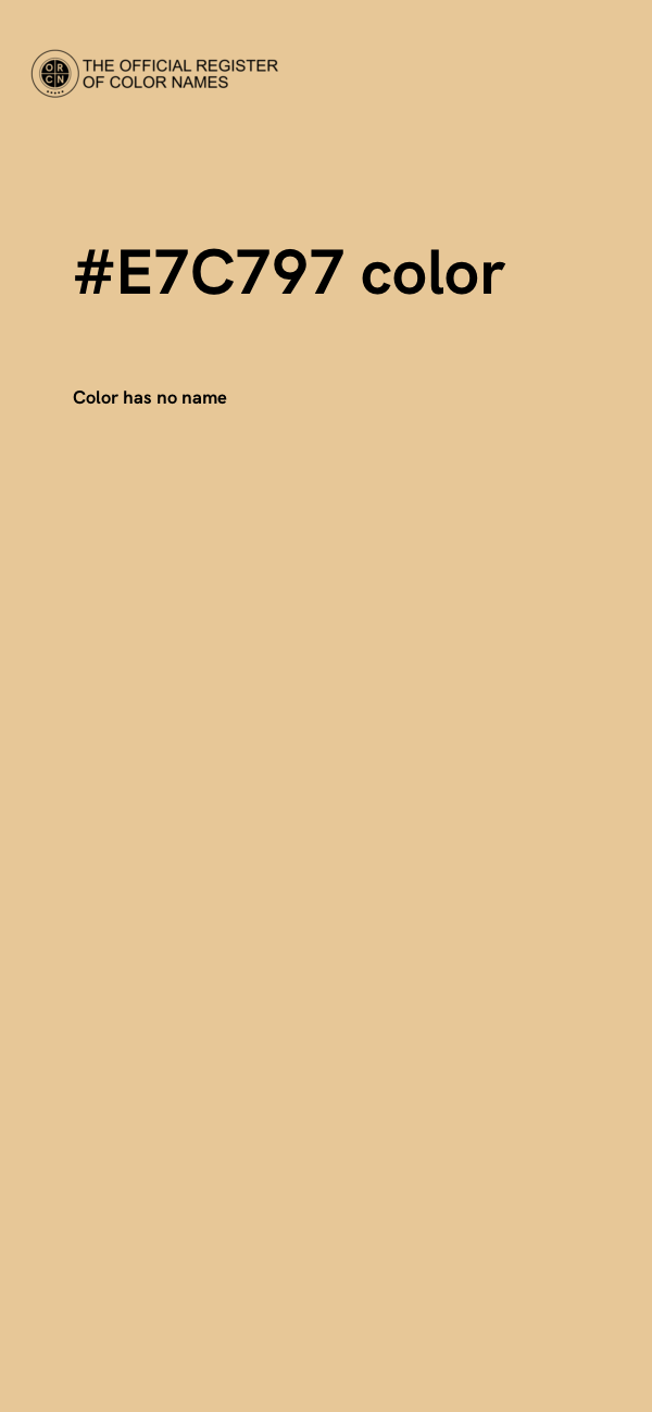 #E7C797 color image