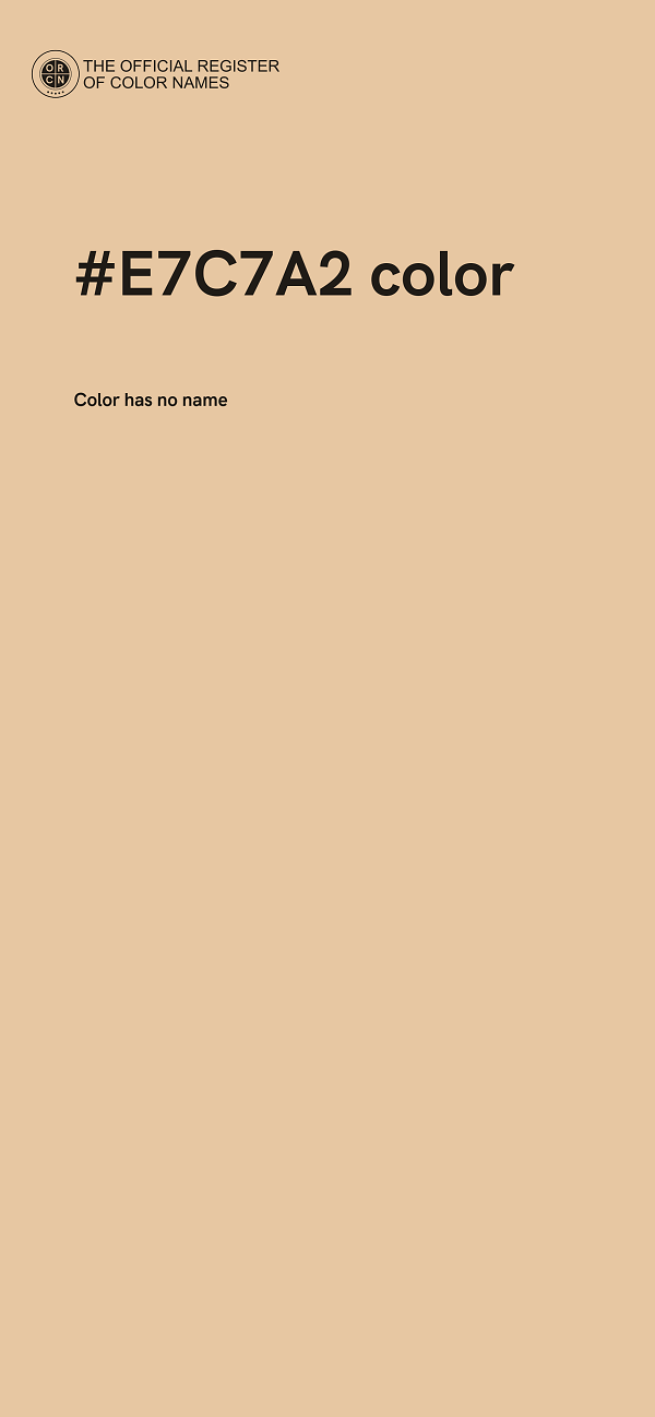 #E7C7A2 color image