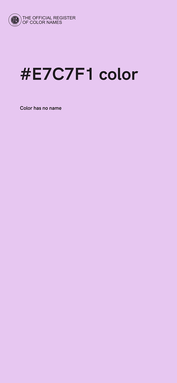#E7C7F1 color image