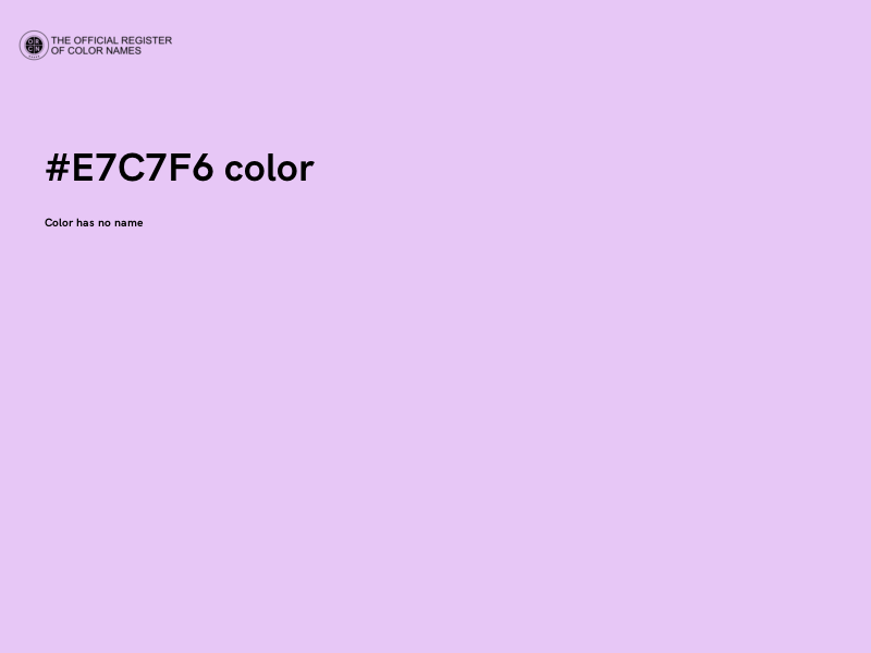 #E7C7F6 color image