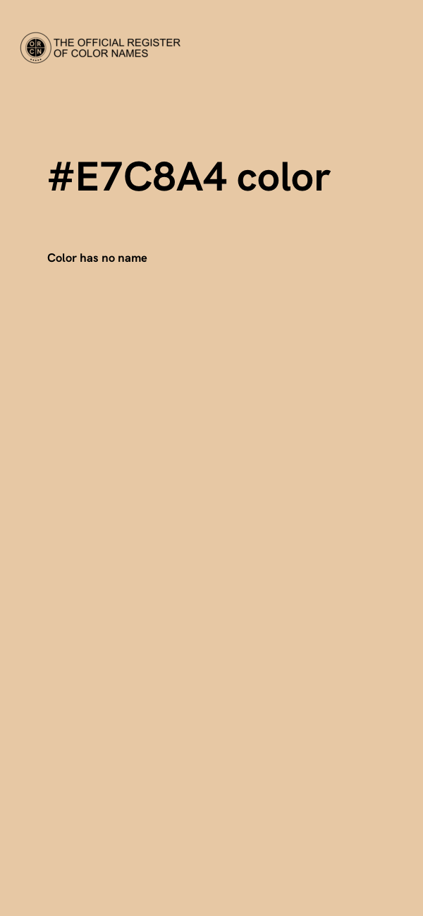 #E7C8A4 color image