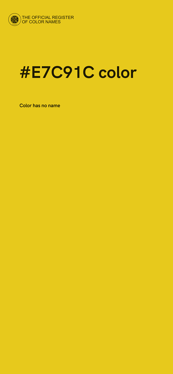 #E7C91C color image