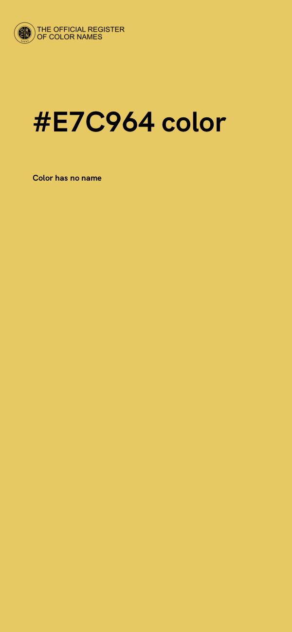 #E7C964 color image
