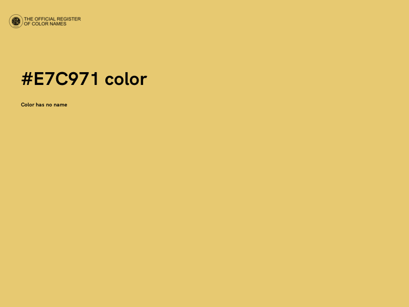 #E7C971 color image