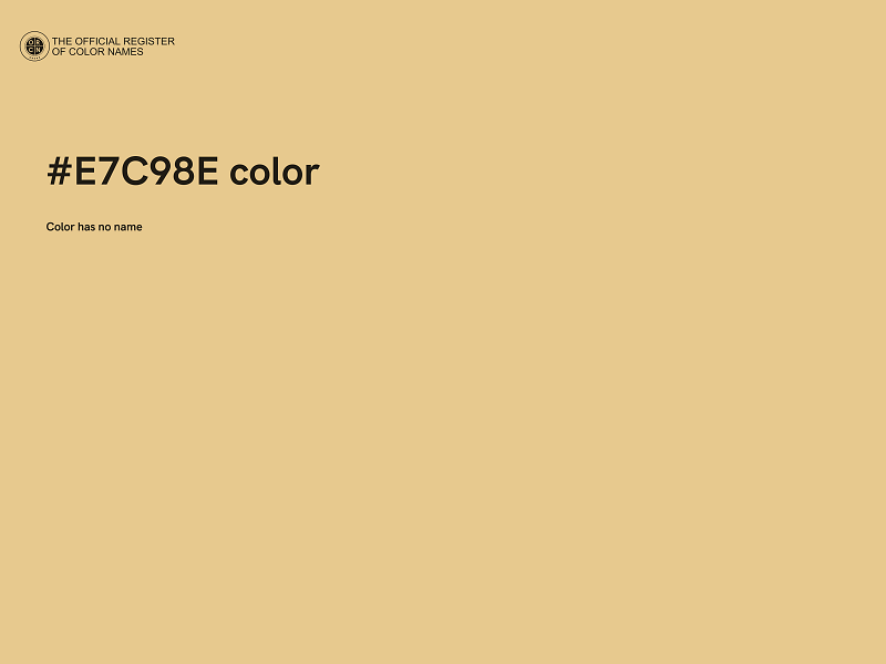 #E7C98E color image
