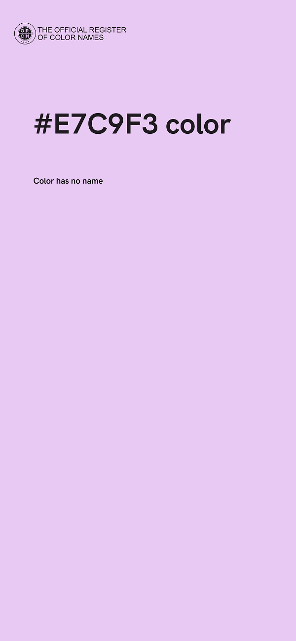 #E7C9F3 color image