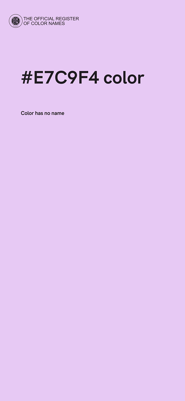 #E7C9F4 color image