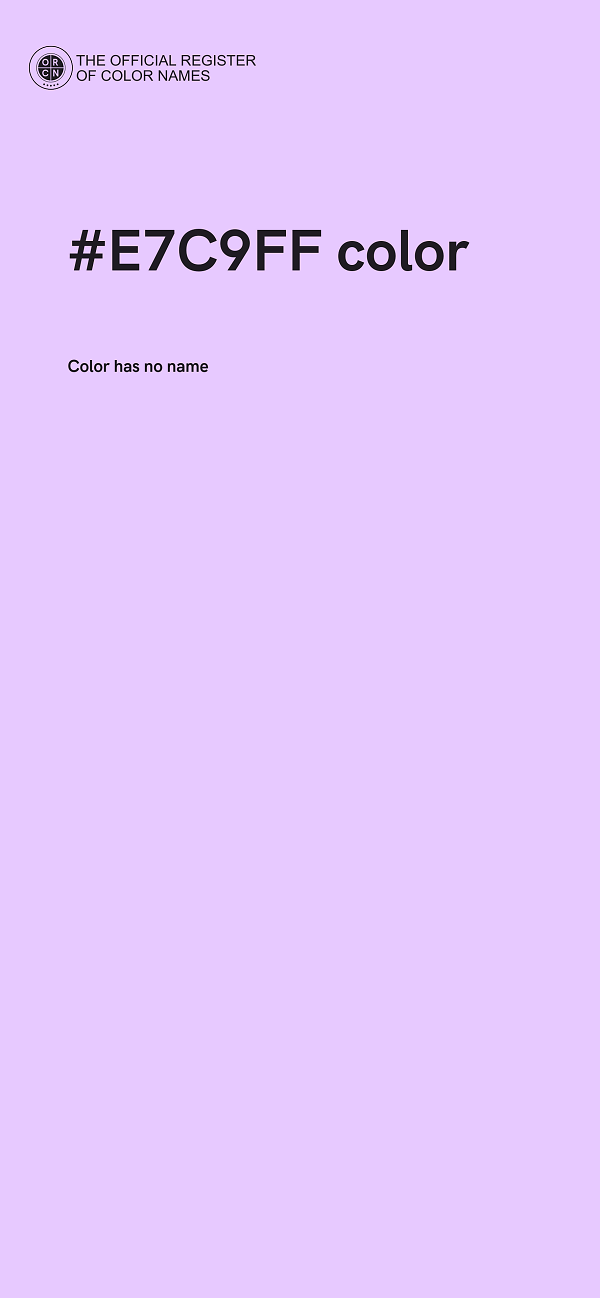 #E7C9FF color image