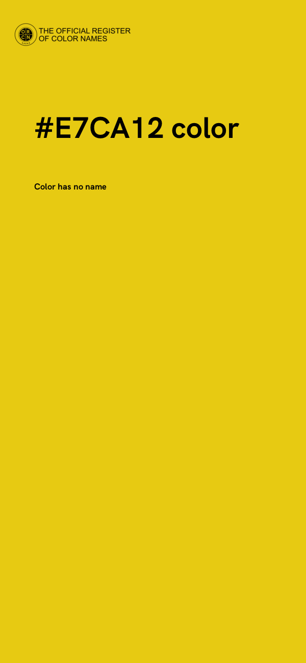 #E7CA12 color image