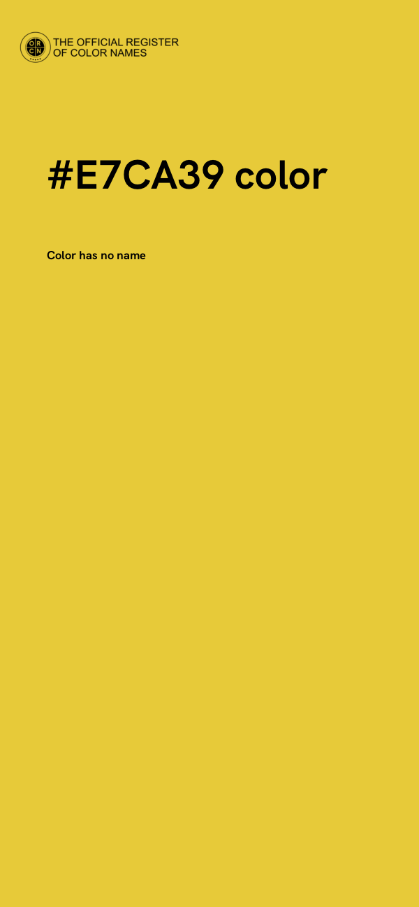 #E7CA39 color image