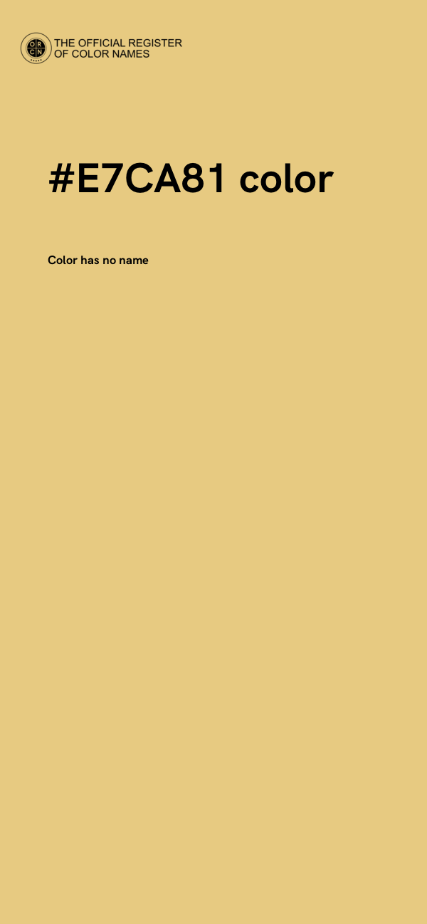 #E7CA81 color image