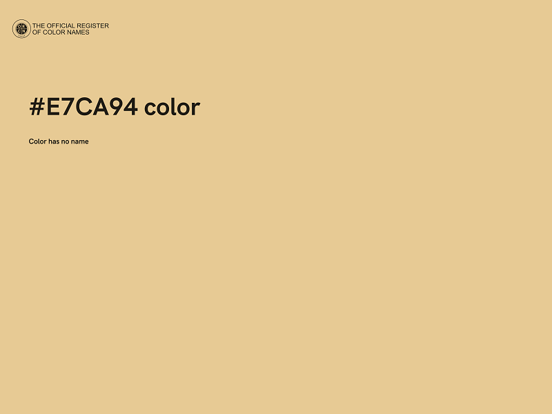 #E7CA94 color image