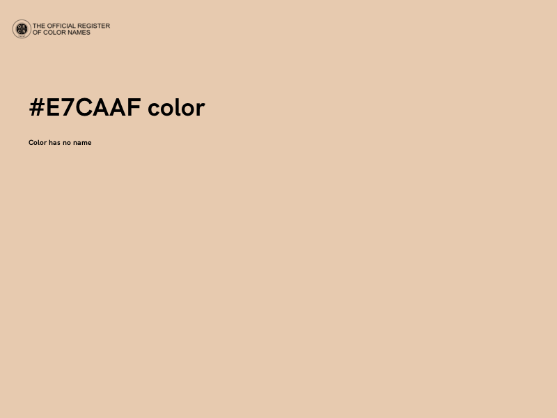 #E7CAAF color image