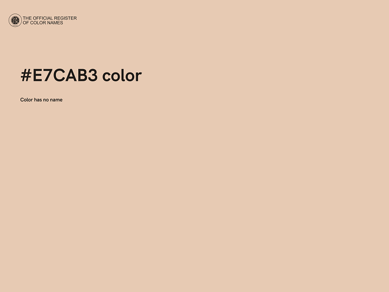 #E7CAB3 color image