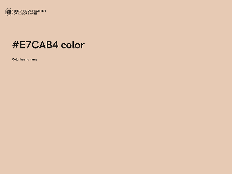 #E7CAB4 color image