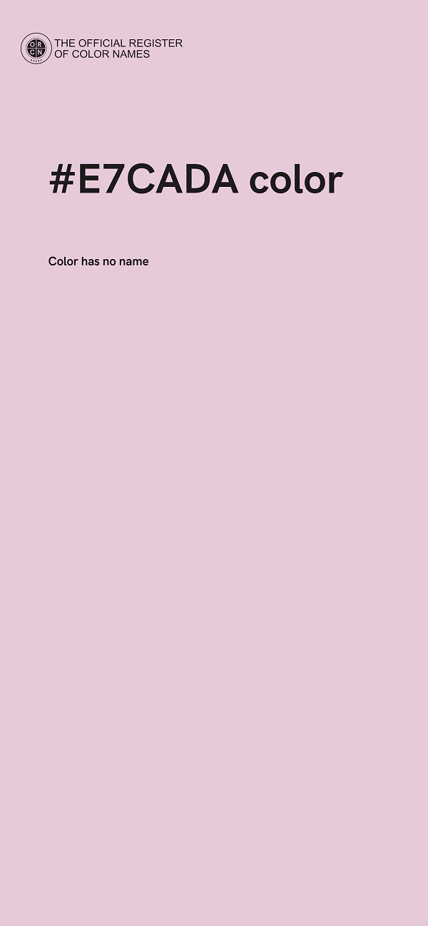 #E7CADA color image