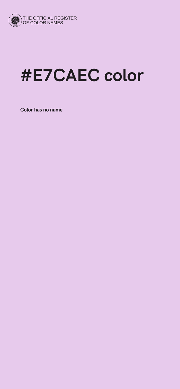 #E7CAEC color image