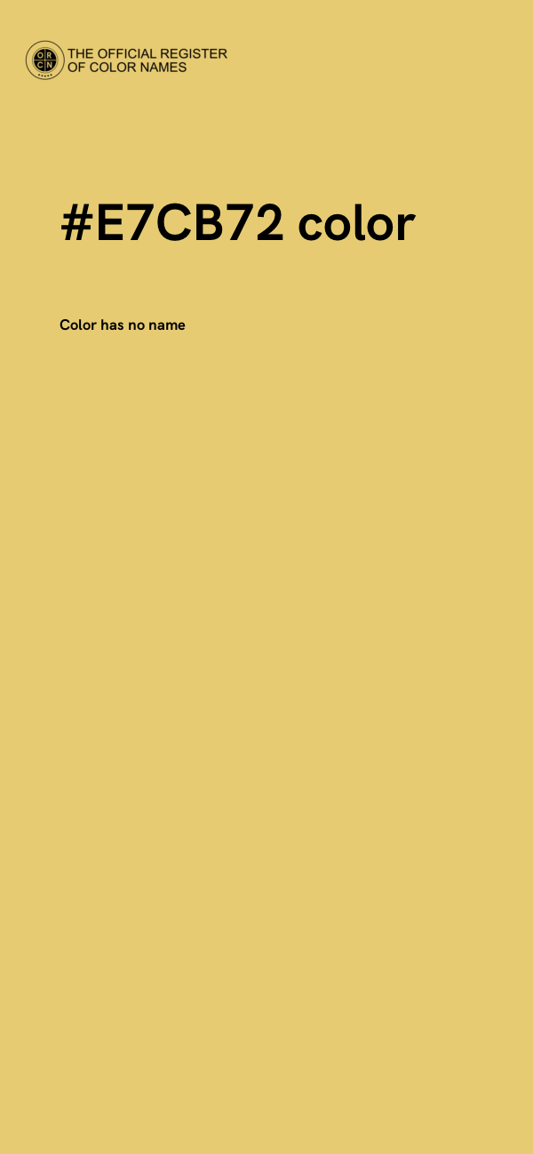 #E7CB72 color image