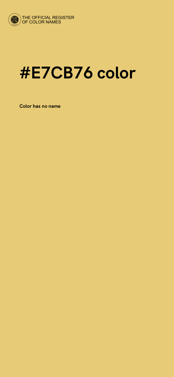 #E7CB76 color image
