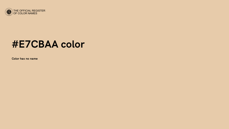 #E7CBAA color image