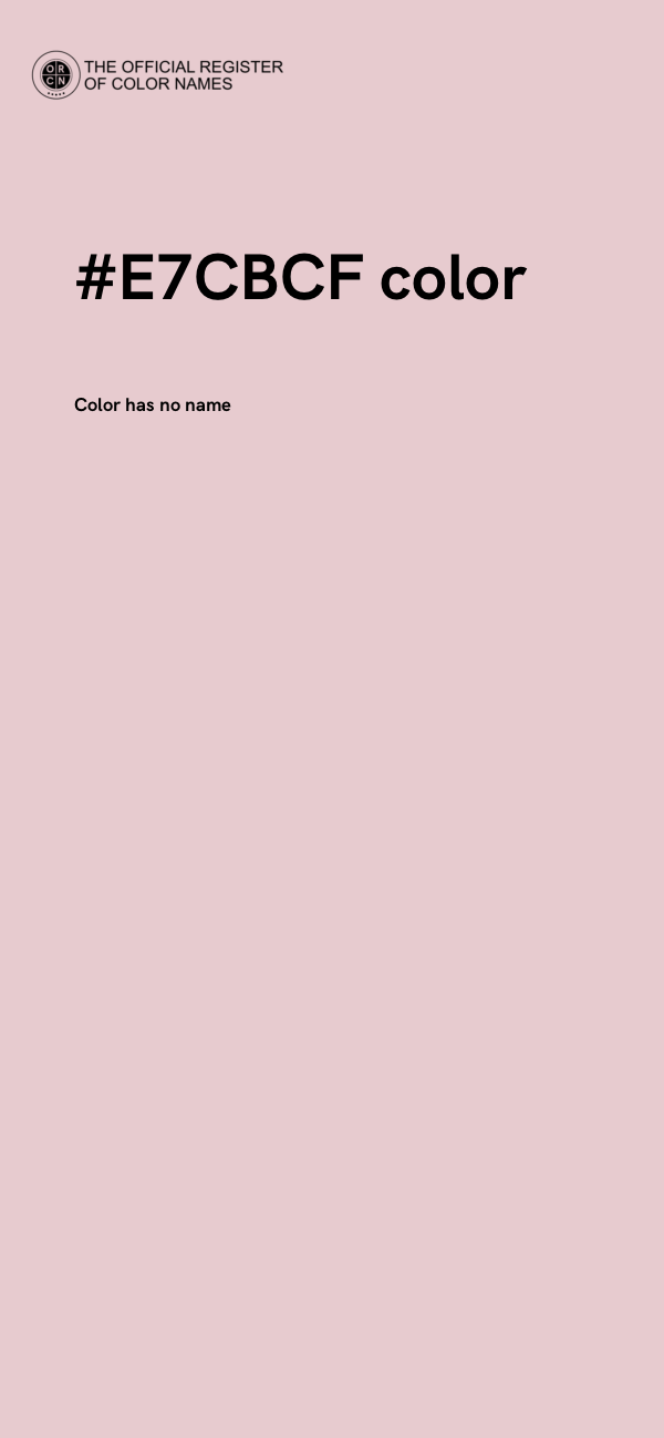 #E7CBCF color image