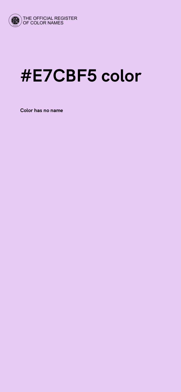 #E7CBF5 color image