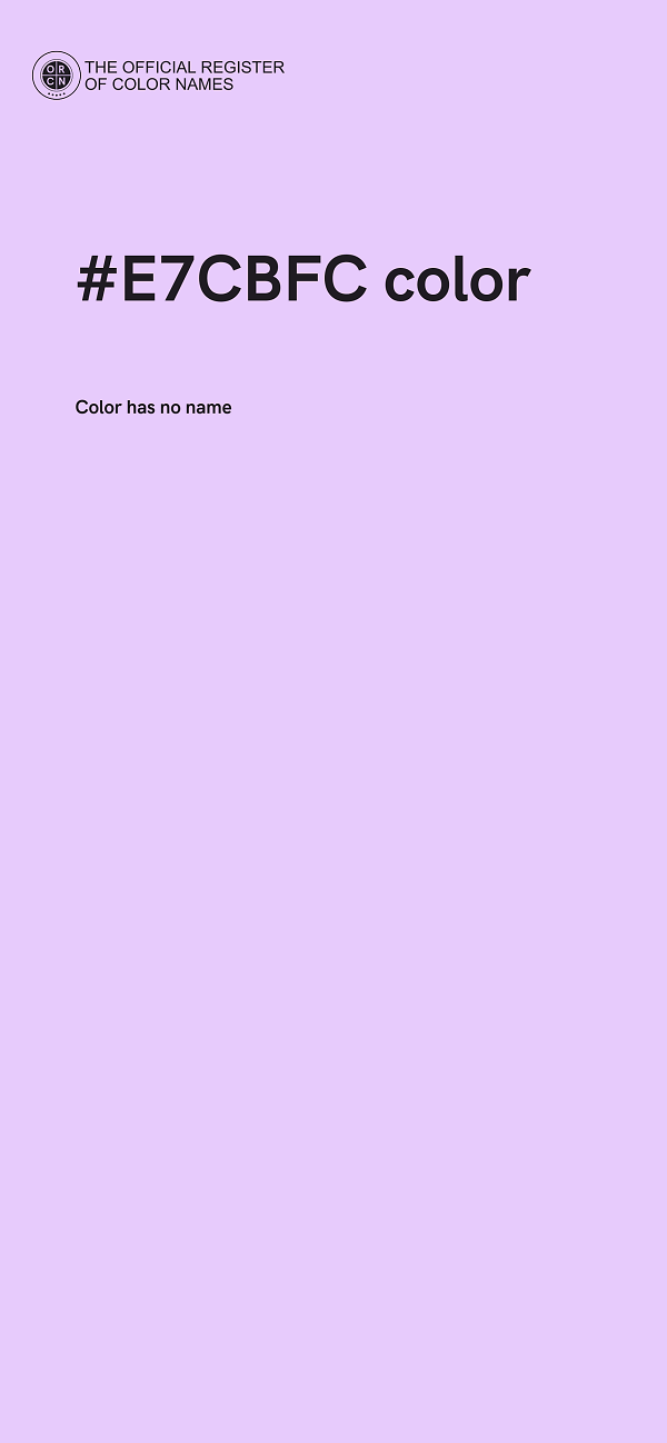 #E7CBFC color image