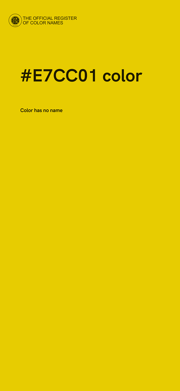 #E7CC01 color image