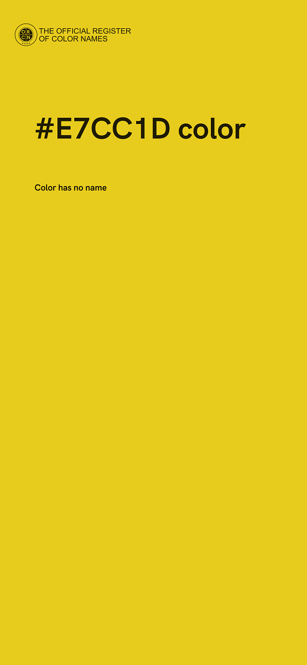 #E7CC1D color image