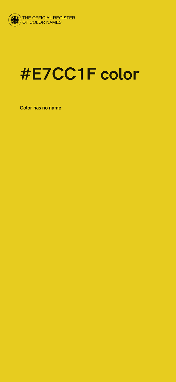#E7CC1F color image
