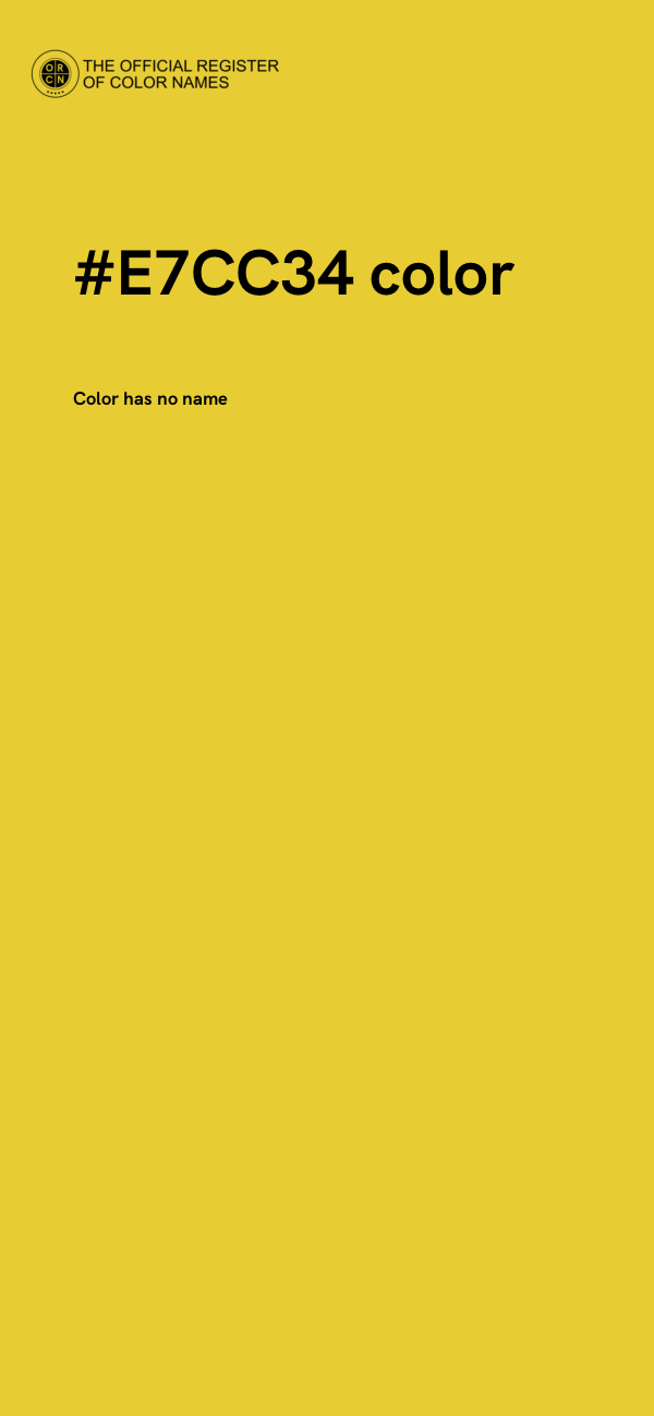 #E7CC34 color image