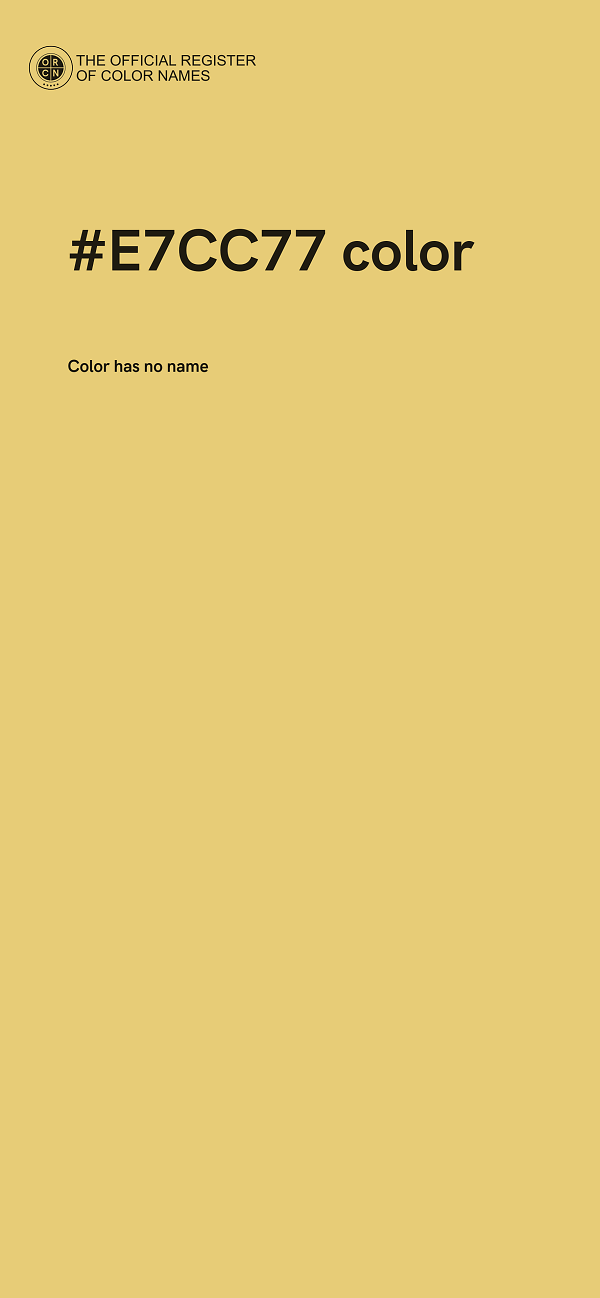 #E7CC77 color image
