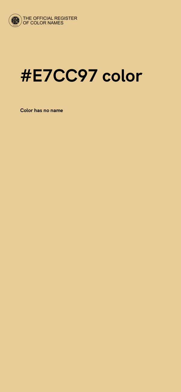 #E7CC97 color image