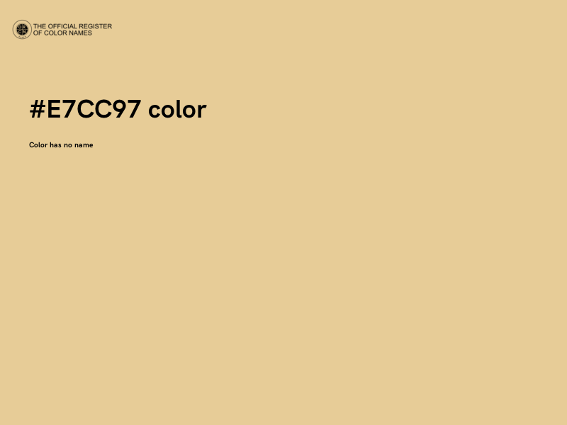 #E7CC97 color image