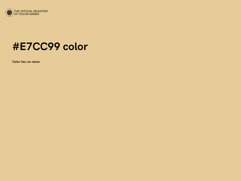 #E7CC99 color image