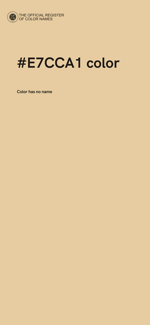 #E7CCA1 color image