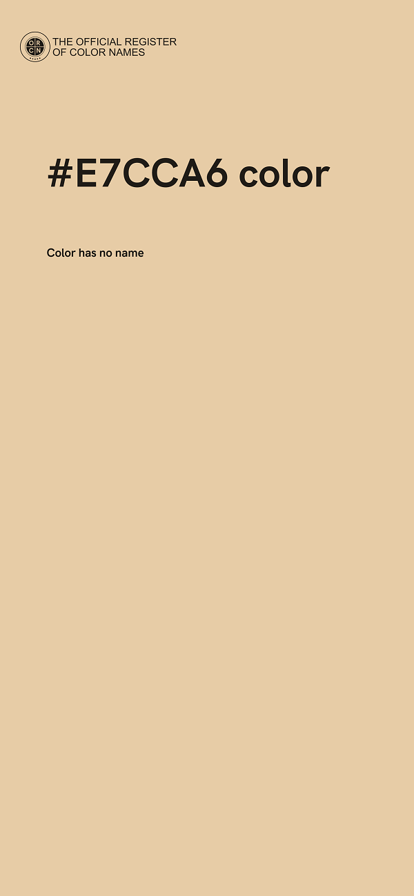 #E7CCA6 color image