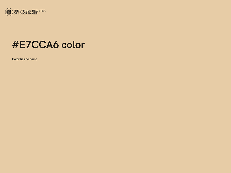#E7CCA6 color image