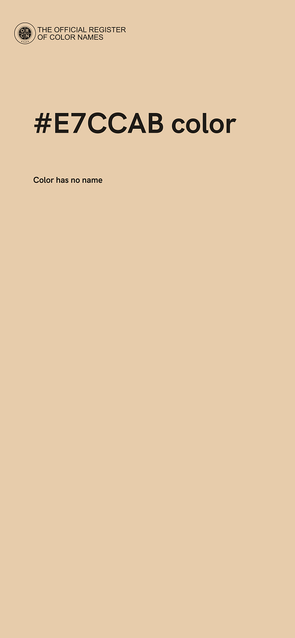 #E7CCAB color image