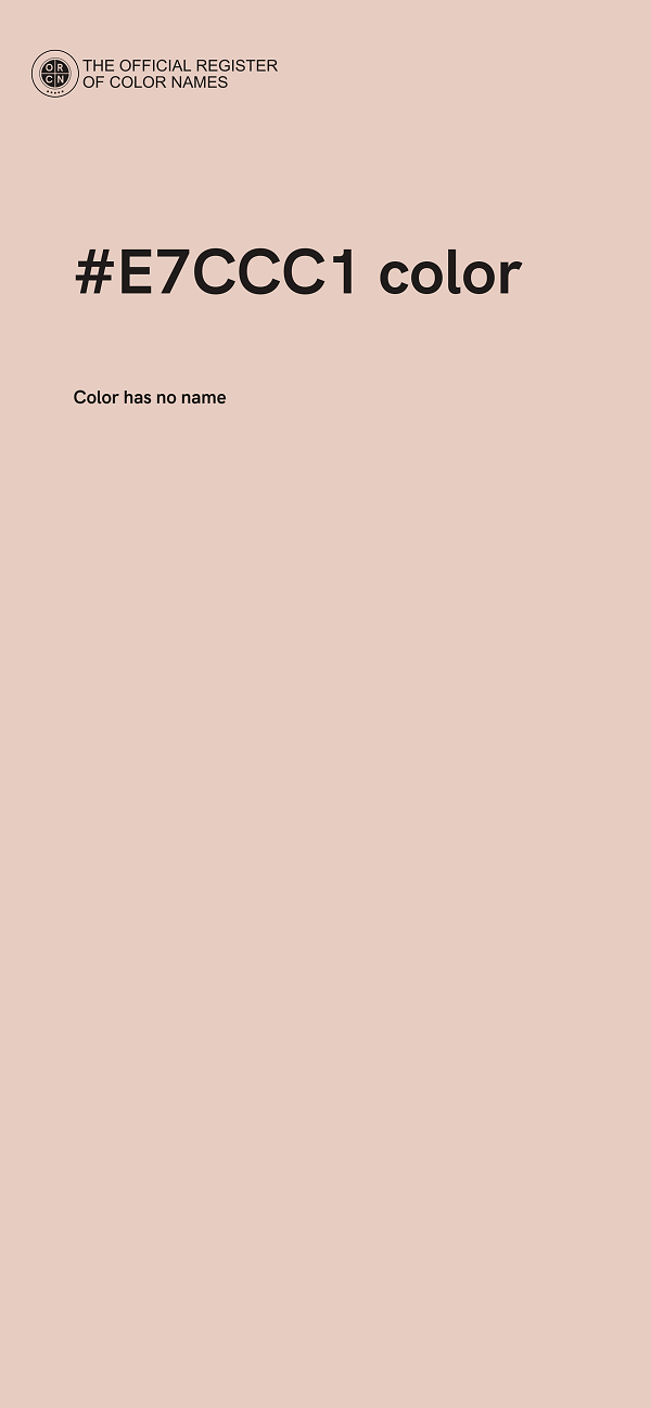 #E7CCC1 color image