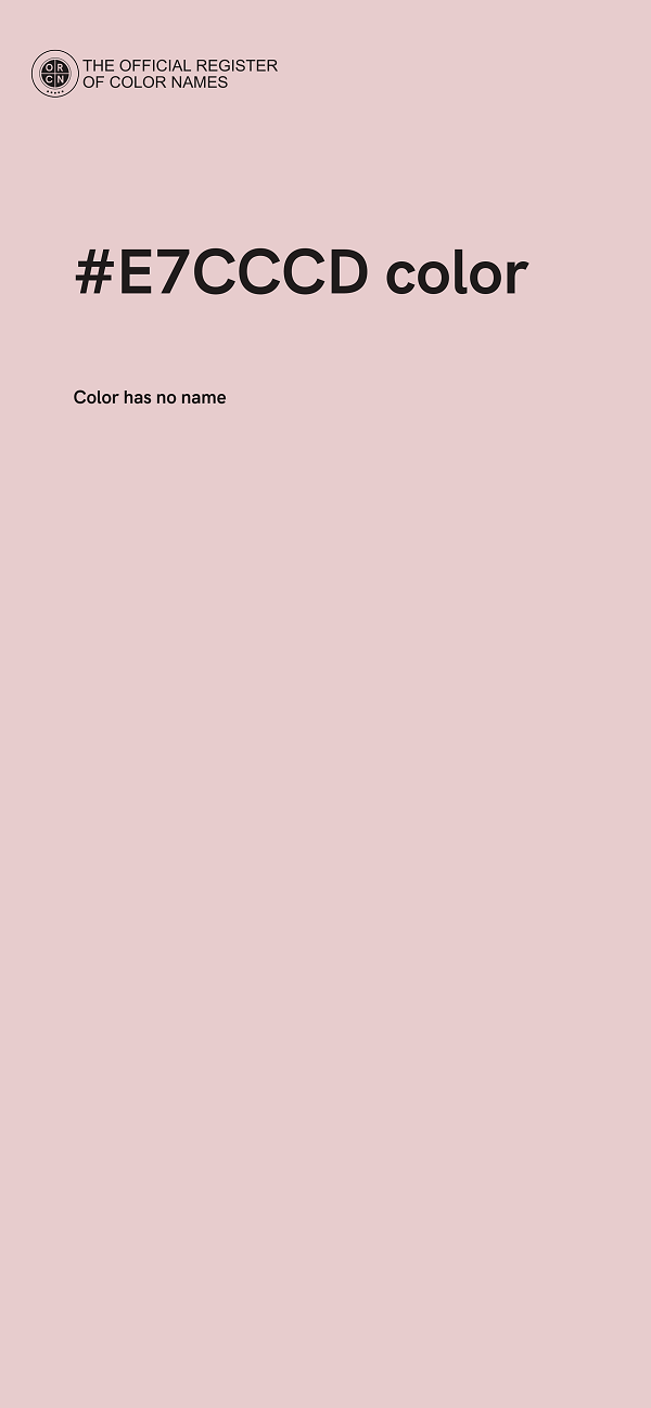 #E7CCCD color image