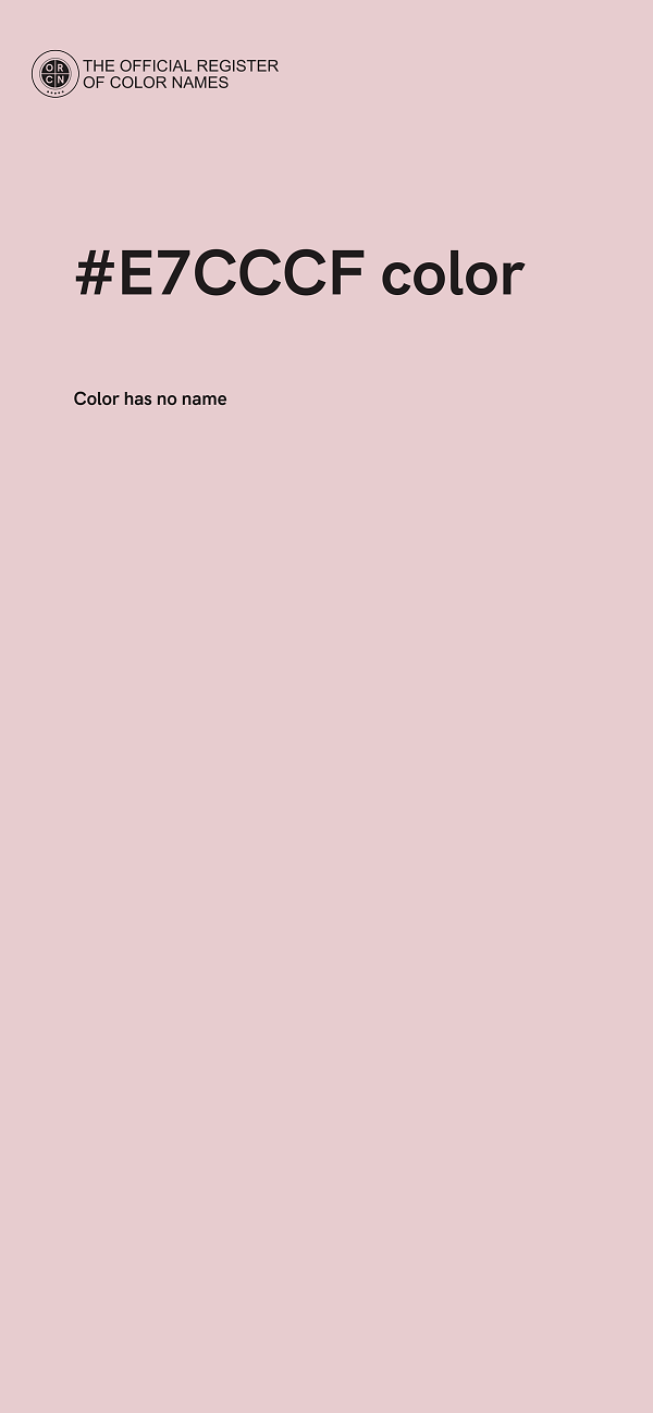 #E7CCCF color image