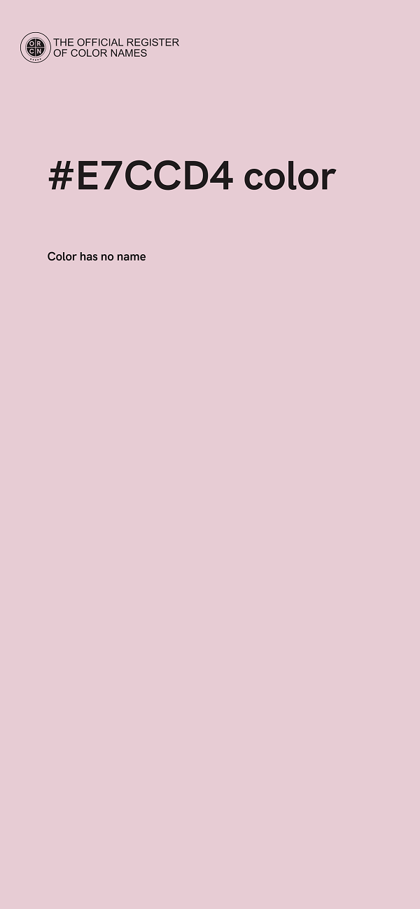 #E7CCD4 color image